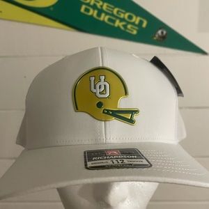 University of Oregon Football snap-back hat with 3D gold and green helmet emblem